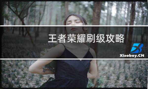 王者荣耀刷级攻略