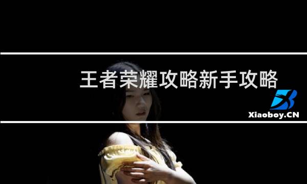 王者荣耀攻略新手攻略
