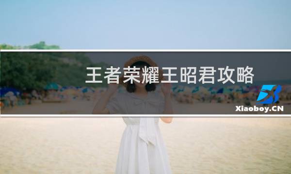 王者荣耀王昭君攻略