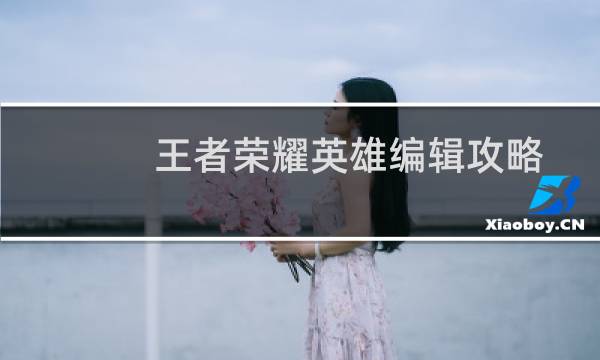 王者荣耀英雄编辑攻略