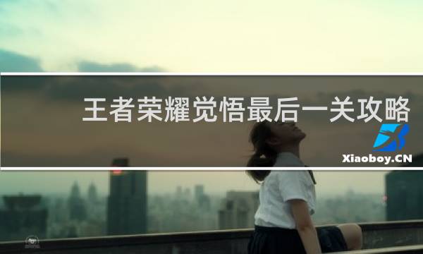 王者荣耀觉悟最后一关攻略