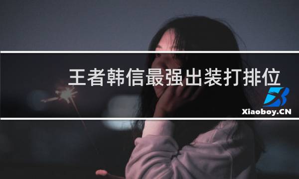 王者韩信最强出装打排位