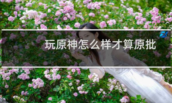 玩原神怎么样才算原批