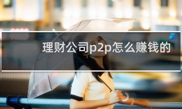 理财公司p2p怎么赚钱的