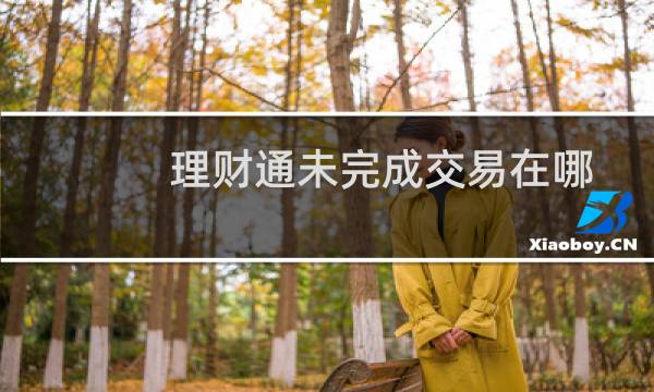 理财通未完成交易在哪