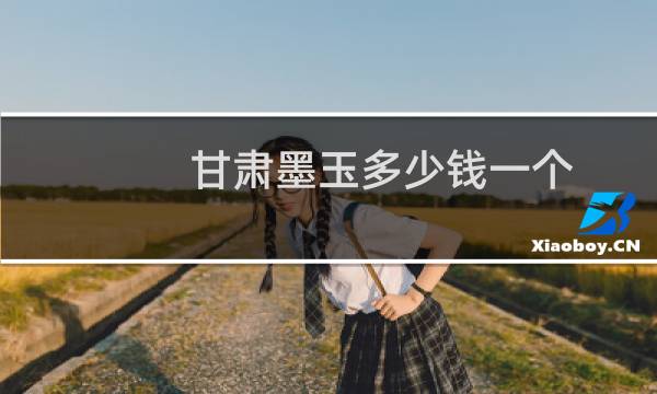 甘肃墨玉多少钱一个