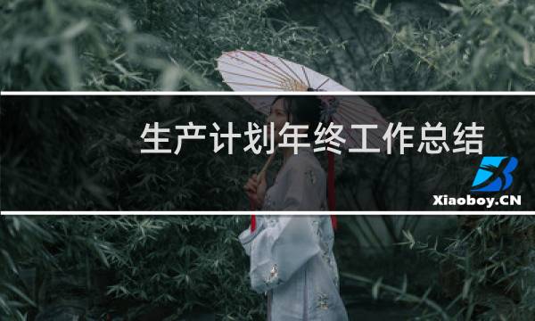 生产计划年终工作总结