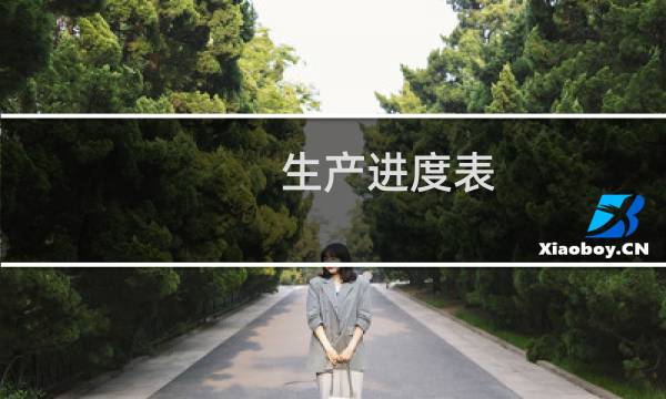 生产进度表