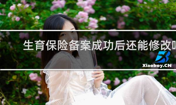 生育保险备案成功后还能修改吗