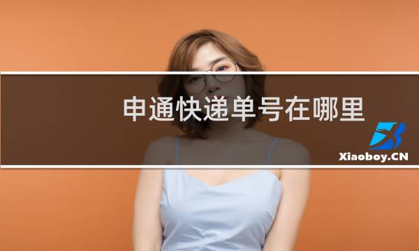 申通快递单号在哪里