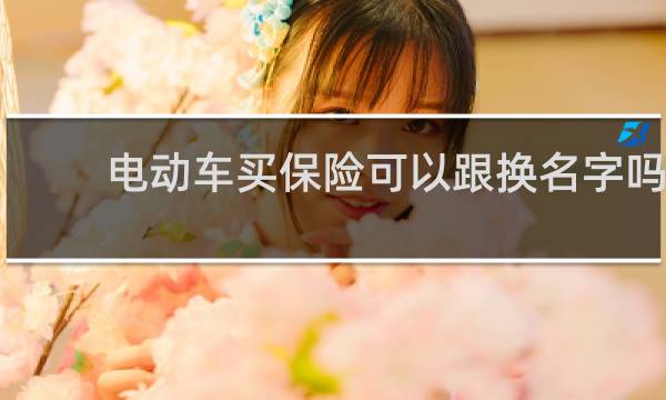 电动车买保险可以跟换名字吗