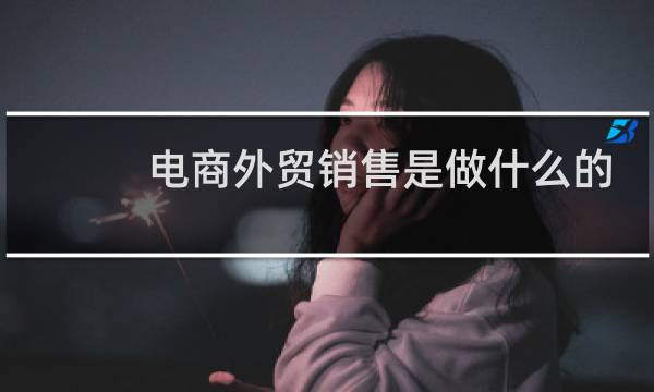 电商外贸销售是做什么的