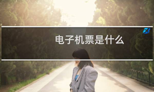 电子机票是什么
