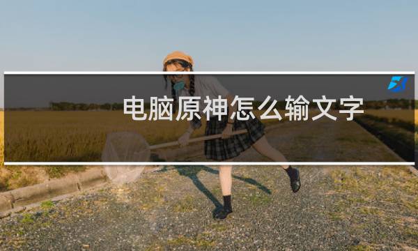 电脑原神怎么输文字