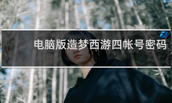 电脑版造梦西游四帐号密码