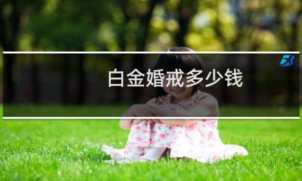 白金婚戒多少钱