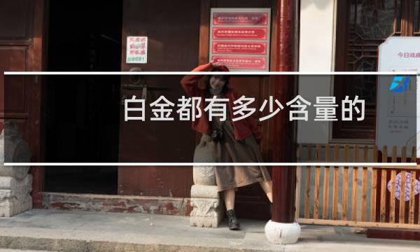 白金都有多少含量的