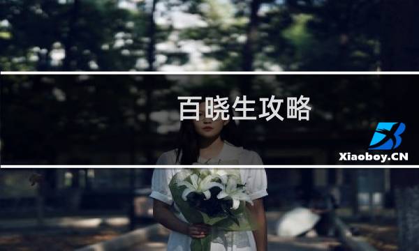 百晓生攻略