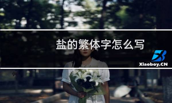 盐的繁体字怎么写