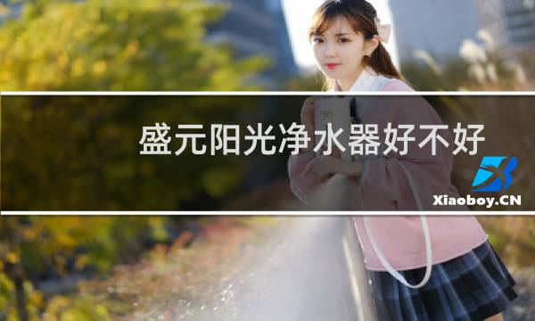 盛元阳光净水器好不好