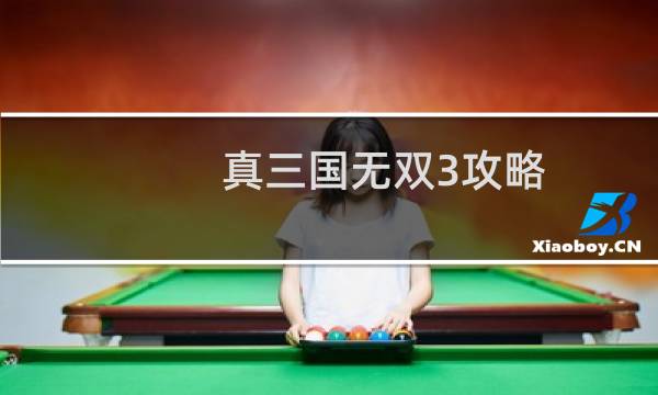真三国无双3攻略