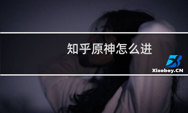知乎原神怎么进