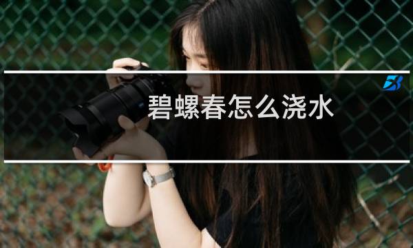 碧螺春怎么浇水