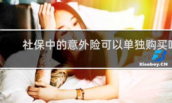 社保中的意外险可以单独购买吗
