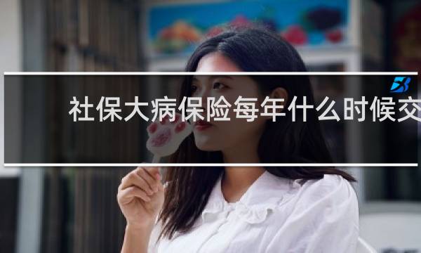 社保大病保险每年什么时候交