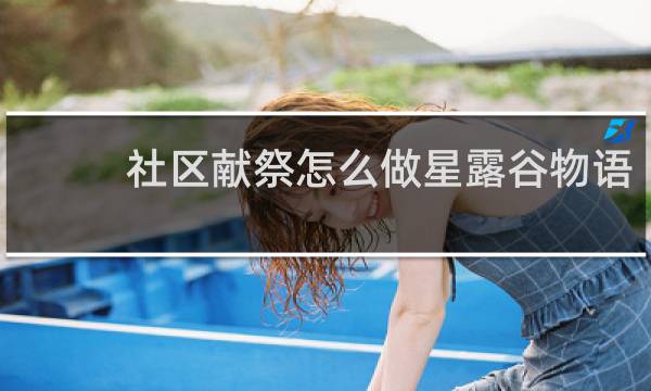 社区献祭怎么做星露谷物语