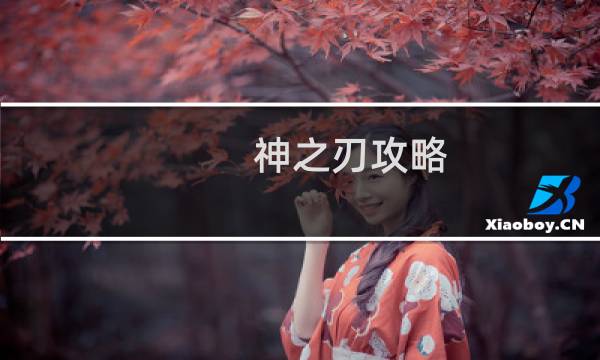 神之刃攻略.