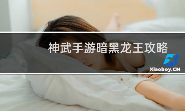 神武手游暗黑龙王攻略