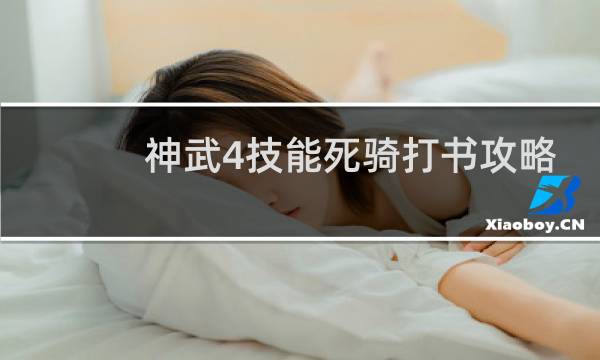 神武4技能死骑打书攻略