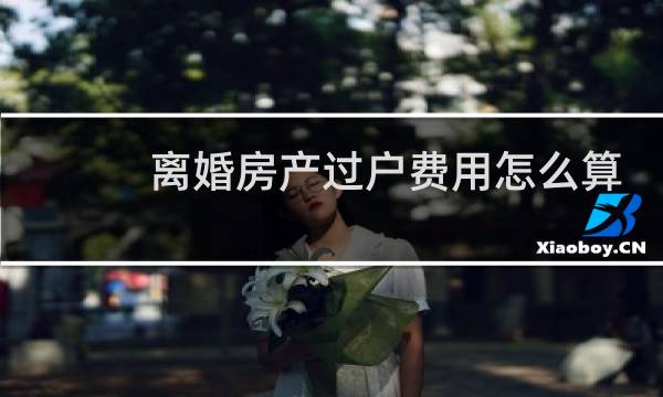 离婚房产过户费用怎么算