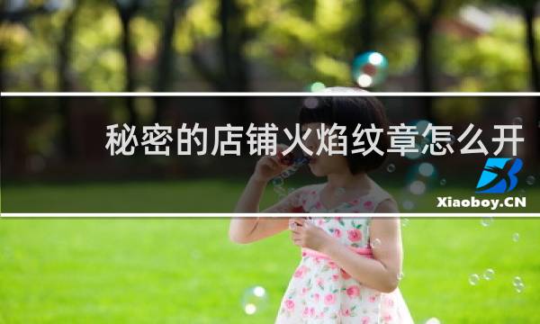 秘密的店铺火焰纹章怎么开
