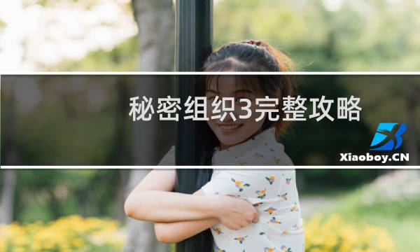 秘密组织3完整攻略