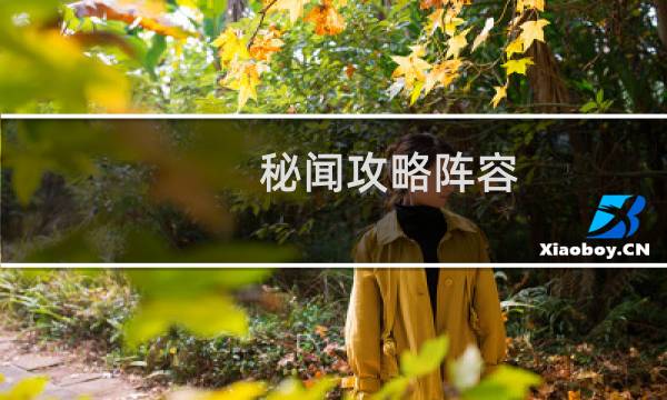 秘闻攻略阵容