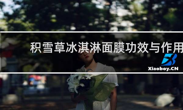 积雪草冰淇淋面膜功效与作用