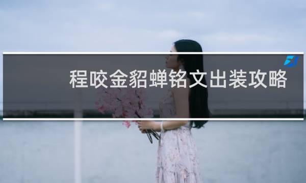 程咬金貂蝉铭文出装攻略