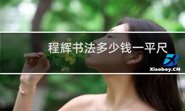 程辉书法多少钱一平尺