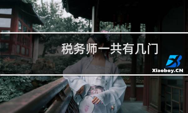 税务师一共有几门