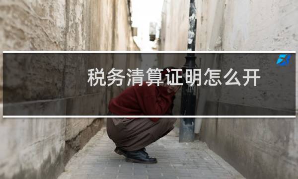 税务清算证明怎么开