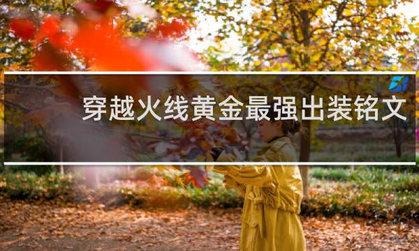 穿越火线黄金最强出装铭文