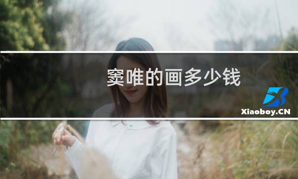 窦唯的画多少钱