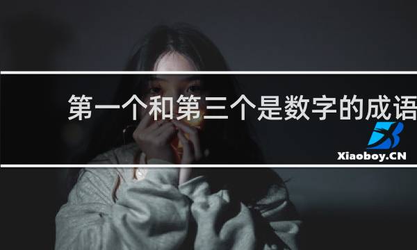 第一个和第三个是数字的成语