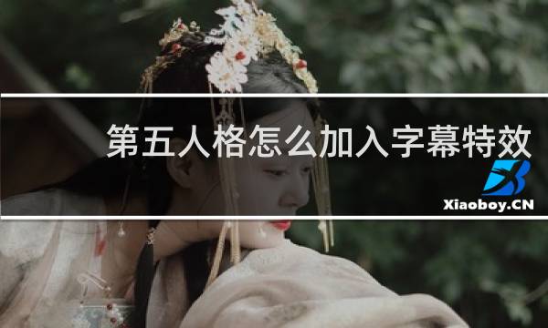 第五人格怎么加入字幕特效