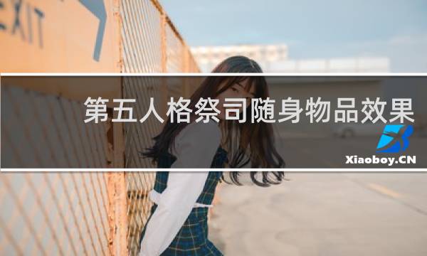 第五人格祭司随身物品效果