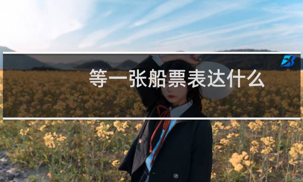 等一张船票表达什么