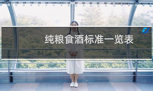 纯粮食酒标准一览表
