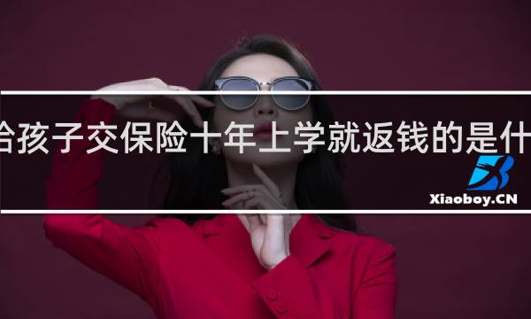 给孩子交保险十年上学就返钱的是什么保险